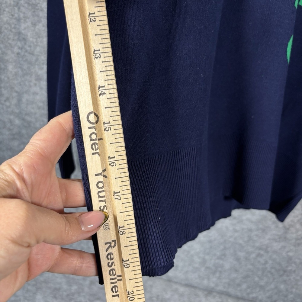 $265 Sandro Paris Smile Pullover Sweater Size 1 Women Small Navy Green - Picture 6 of 6